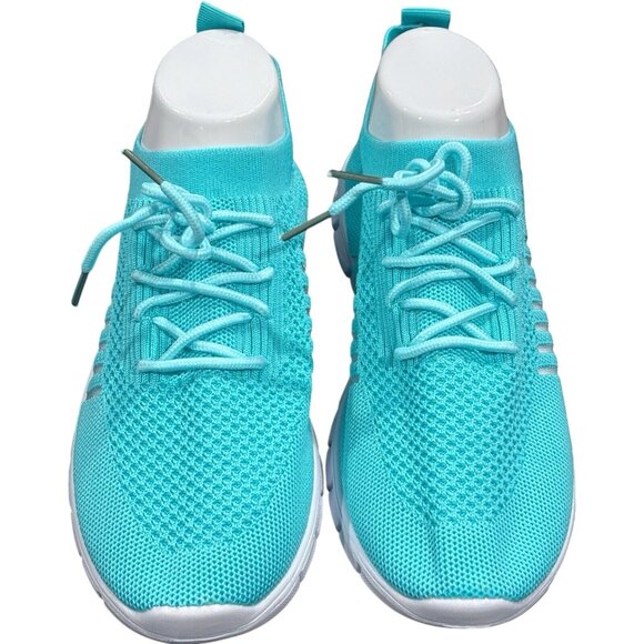 Womens Breathable Lightweight Mesh Sneakers Size 40 Turquoise - Picture 1 of 6